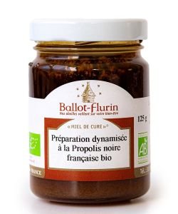 Miel de cure - Préparation dynamisée à la Propolis noire française BIO, 125 g